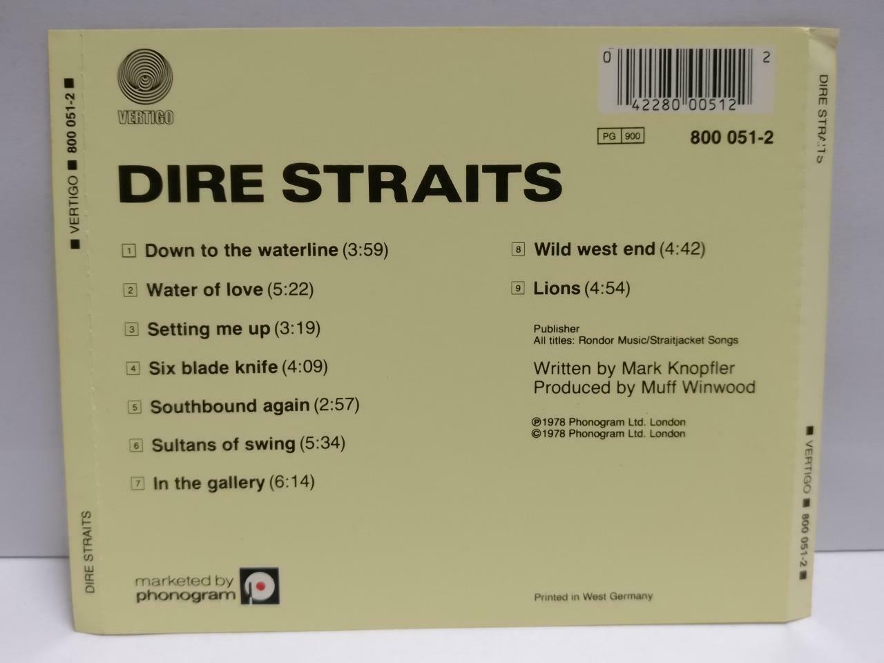Dire Straits Down To The Waterline Lions 1978 Rare Germany English CD (CDS199)