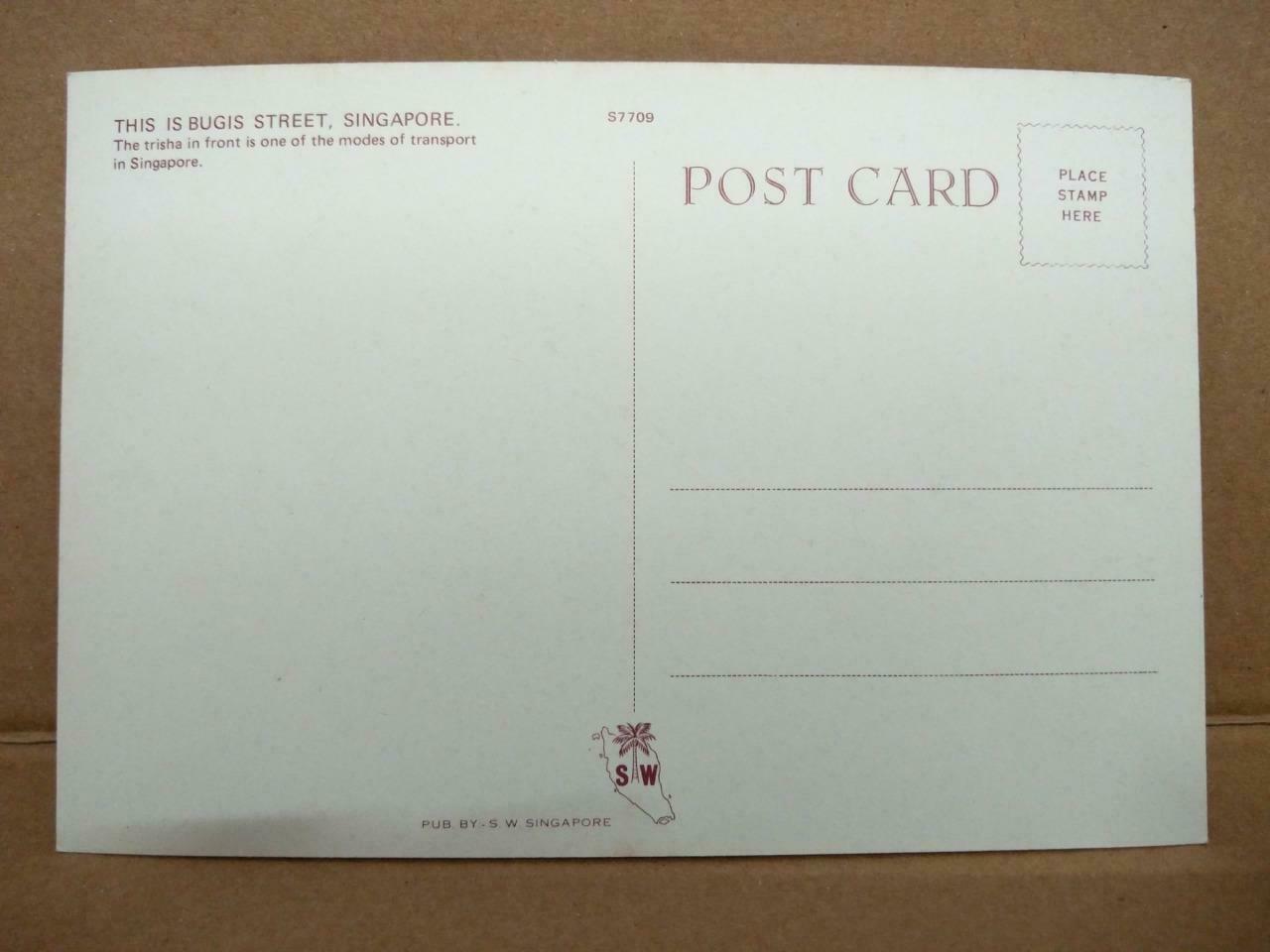 LUCKYPIGEON Bugis Street Man On Trishaw Singapore Transport Postcard (C1990)