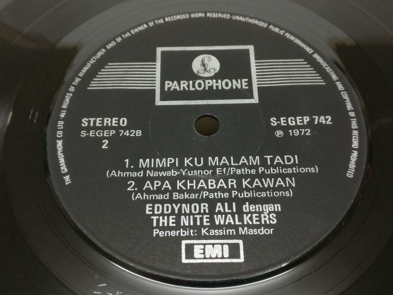 Malay Eddynor Ali & The Nite Walkers Oh Bangao Singapore 7" EP 45 RPM  (EP346)