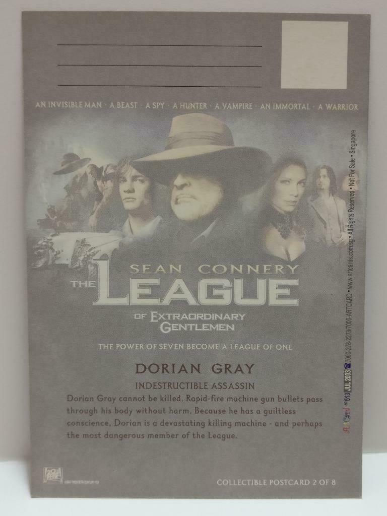 LUCKYPIGEON888 Movie LXG Stuart Townsend 2003 Singapore Ad Postcard (E0415)
