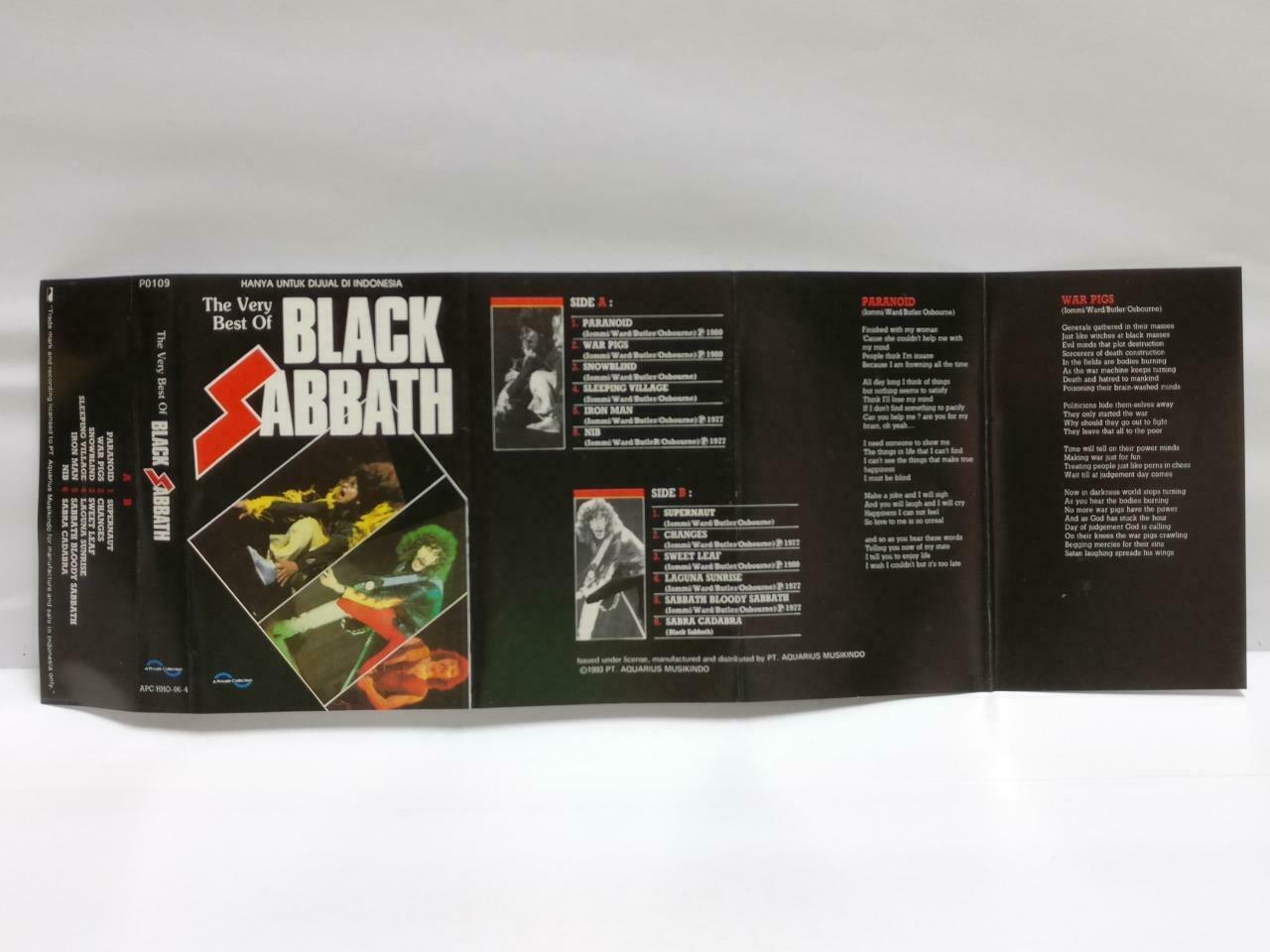 The Very Best Of Black Sabbath 1993 Rare Indonesia Only English Cassette CT470