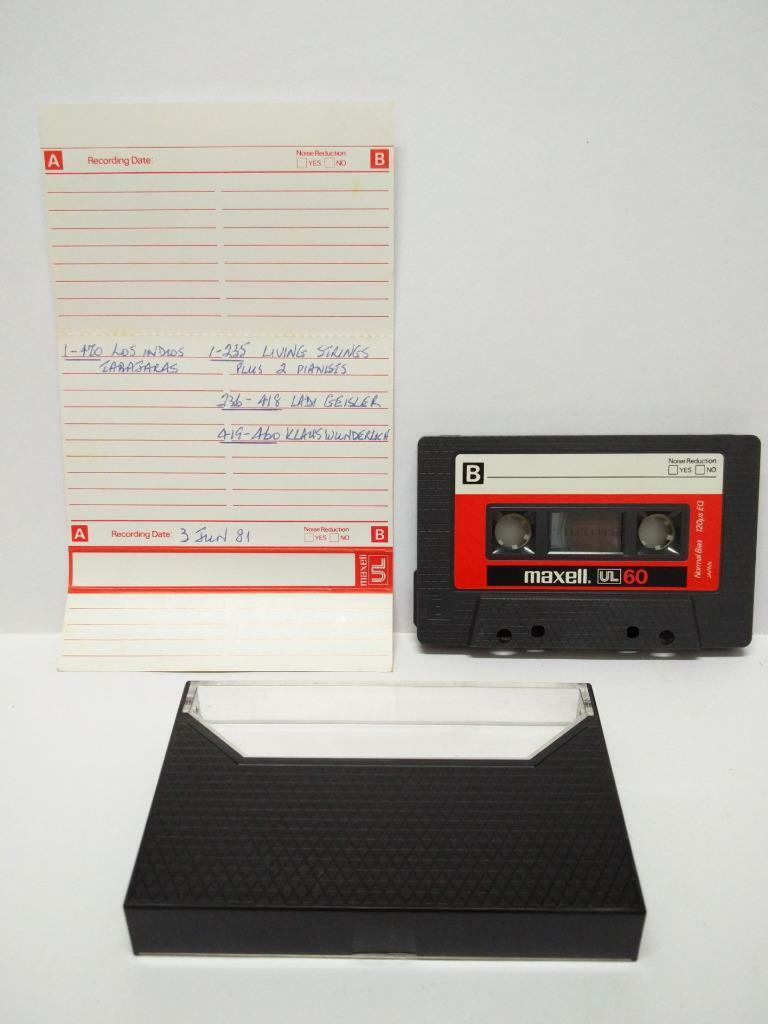 Used  Blank Tapes Maxell UL 60 Mins Ultra Low Noise Japan Cassette x 01 (CT042)