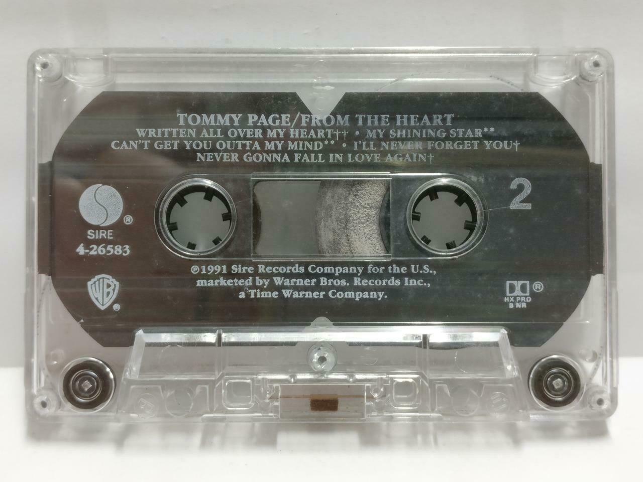 Tommy Page From The Heart Mega Rare Singapore English Cassette CT494