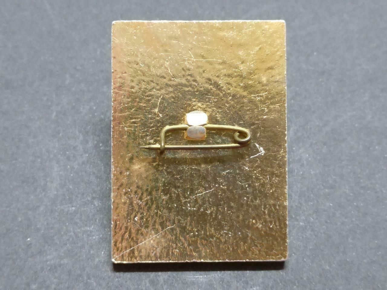 Vintage USSR Soviet Russian 1979 Football Rectangle Metal Pin Badge F/S B900