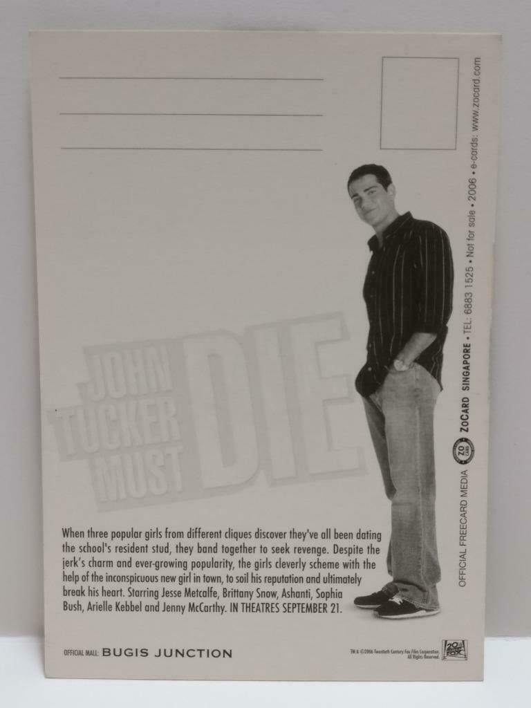 LUCKYPIGEON888 Movie John Tucker Must Die 2006 Singapore Postcard (E0335)