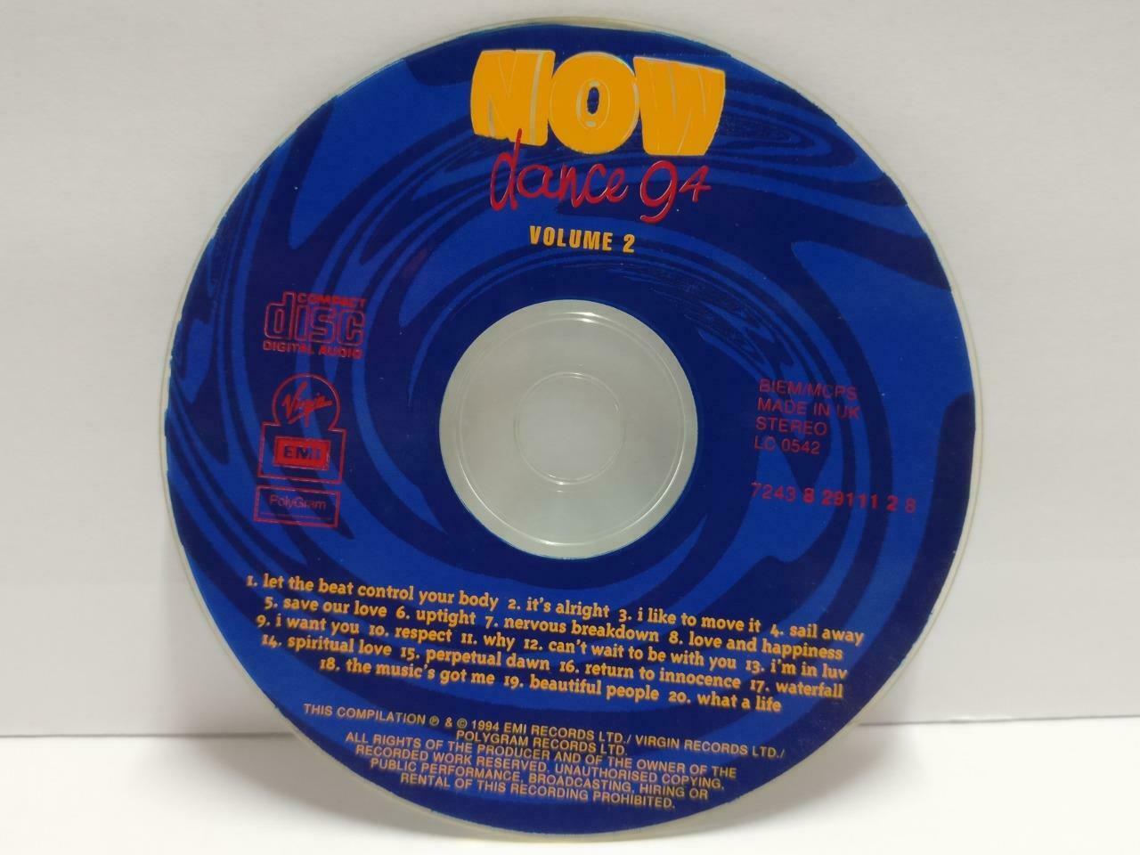 NOW Dance 1994 Various Artist 2 Unlimited Enigma Eternal Joe UK CD (CDS282)