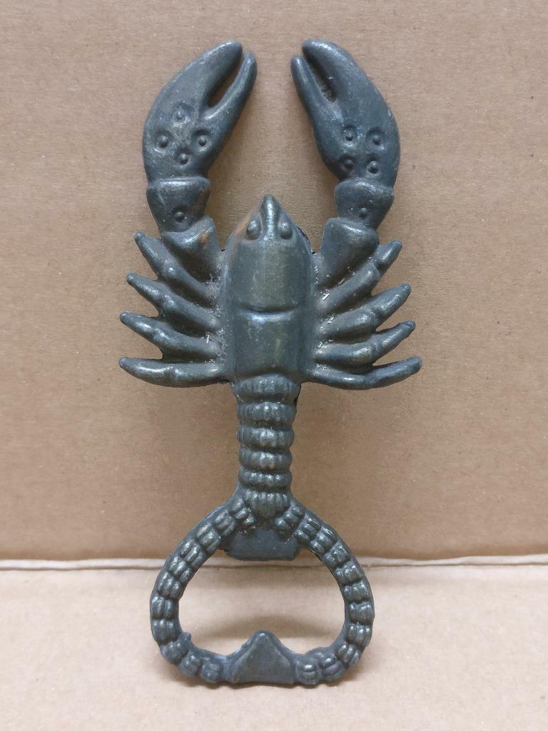 Mega Rare Vintage Bronze Lobster Beer Bottle Opener (A1886)