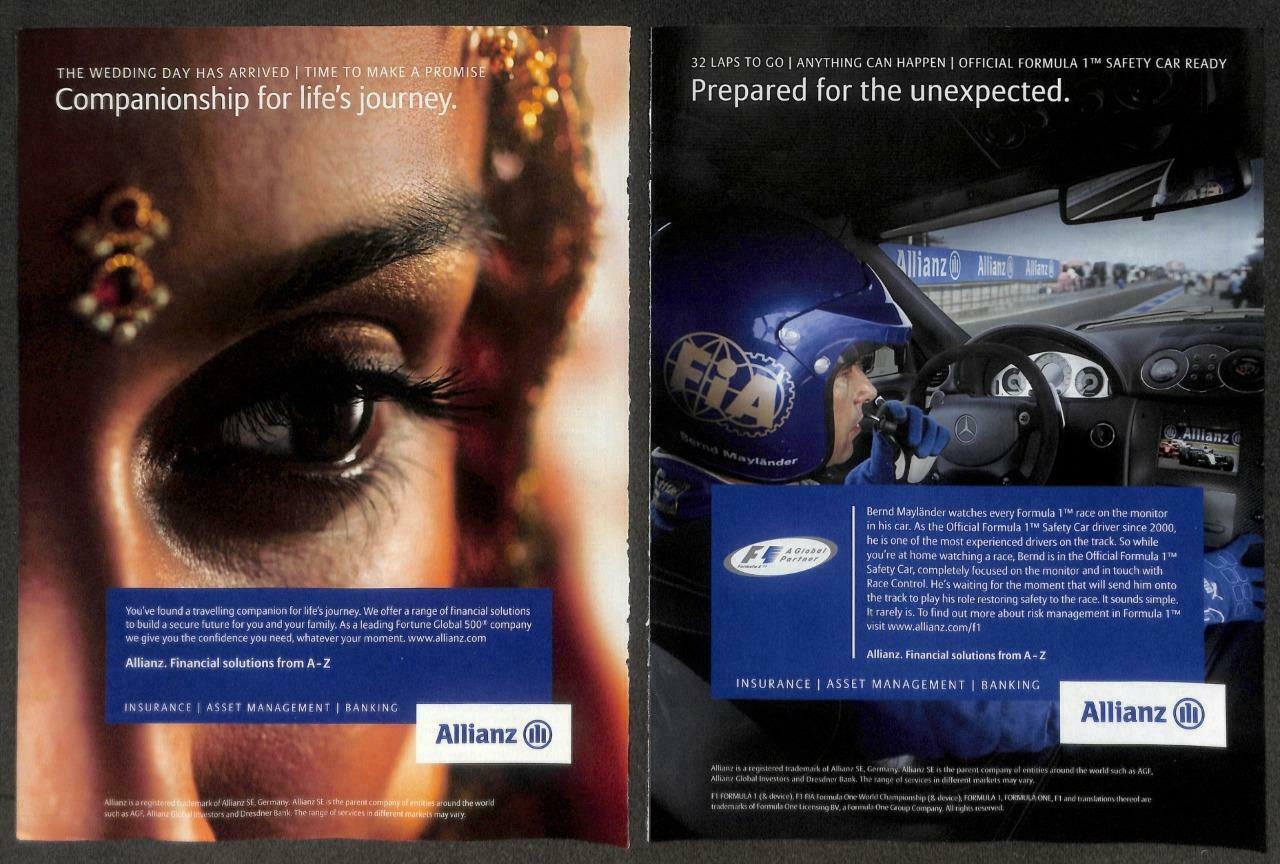 Vintage Allianz Sports Car Magazine Advertisement Print Ad x 8 (P889)