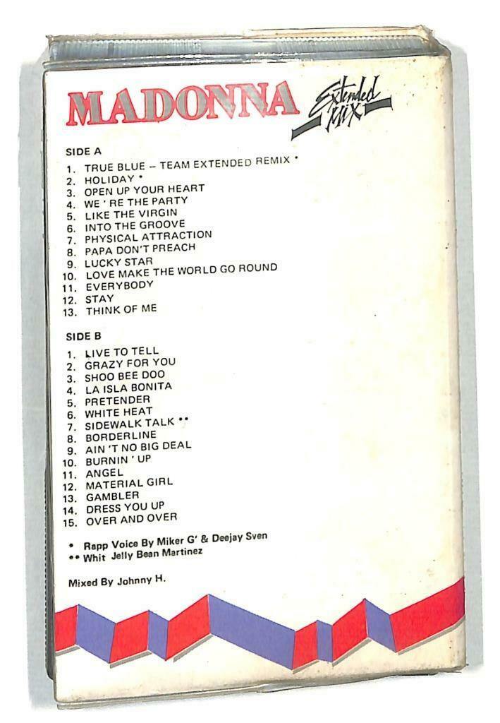 Rare Madonna True Blue Live To Tell Extented Mix Team Indonesia Cassette CT968