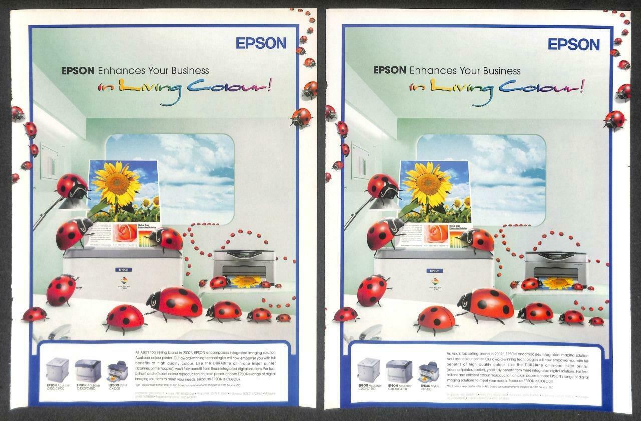 Vintage Epson Printer Photos Printing Magazine Advertisement Print Ad x 6 (P891)