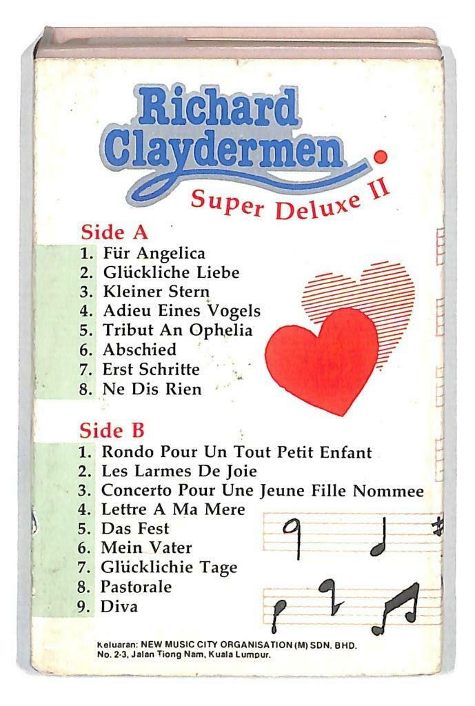 Rare Richard Claydermen Piano Music Malaysia English Cassette CT964