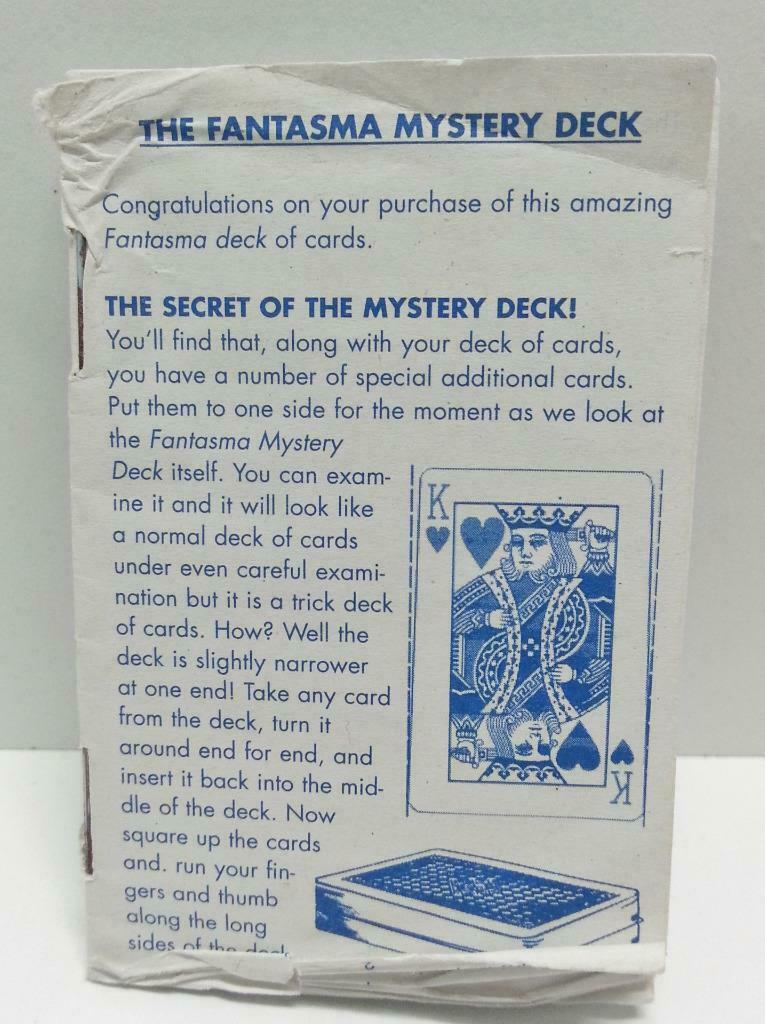 Rare Unsealed Fantasma Magic Mystery Playing Cards Souvenir (A1034)