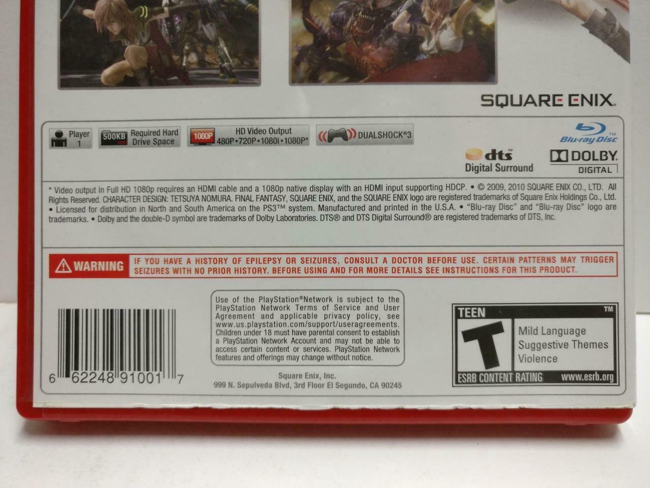 Sony PlayStation3 PS3 Final Fantaxy XIII 2010 Game Disc w/ Booklet (GA388)