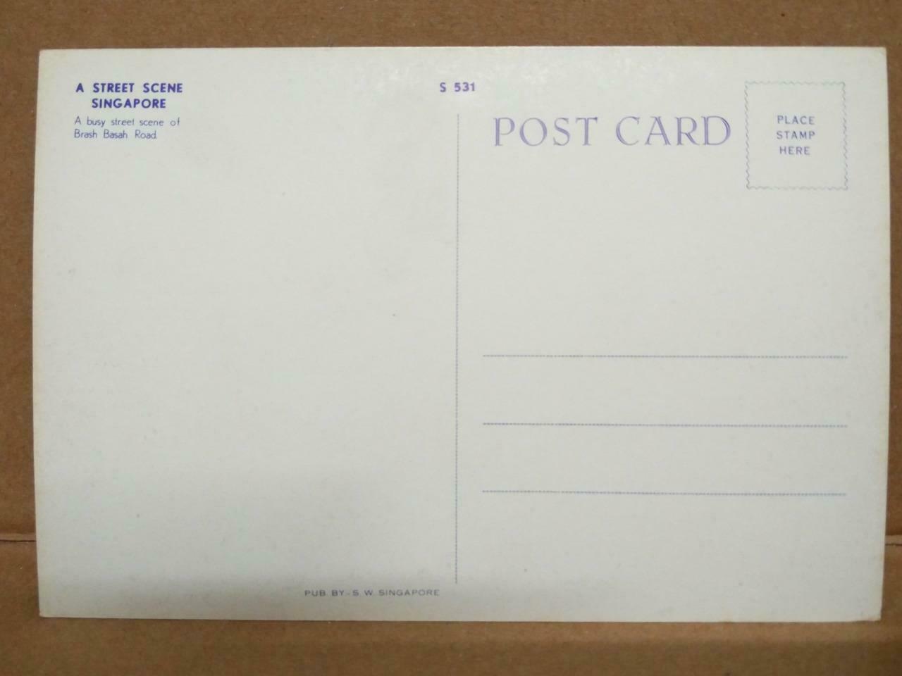 LUCKYPIGEON Busy Street Of Bras Basah Road Singapore Postcard (C2009)
