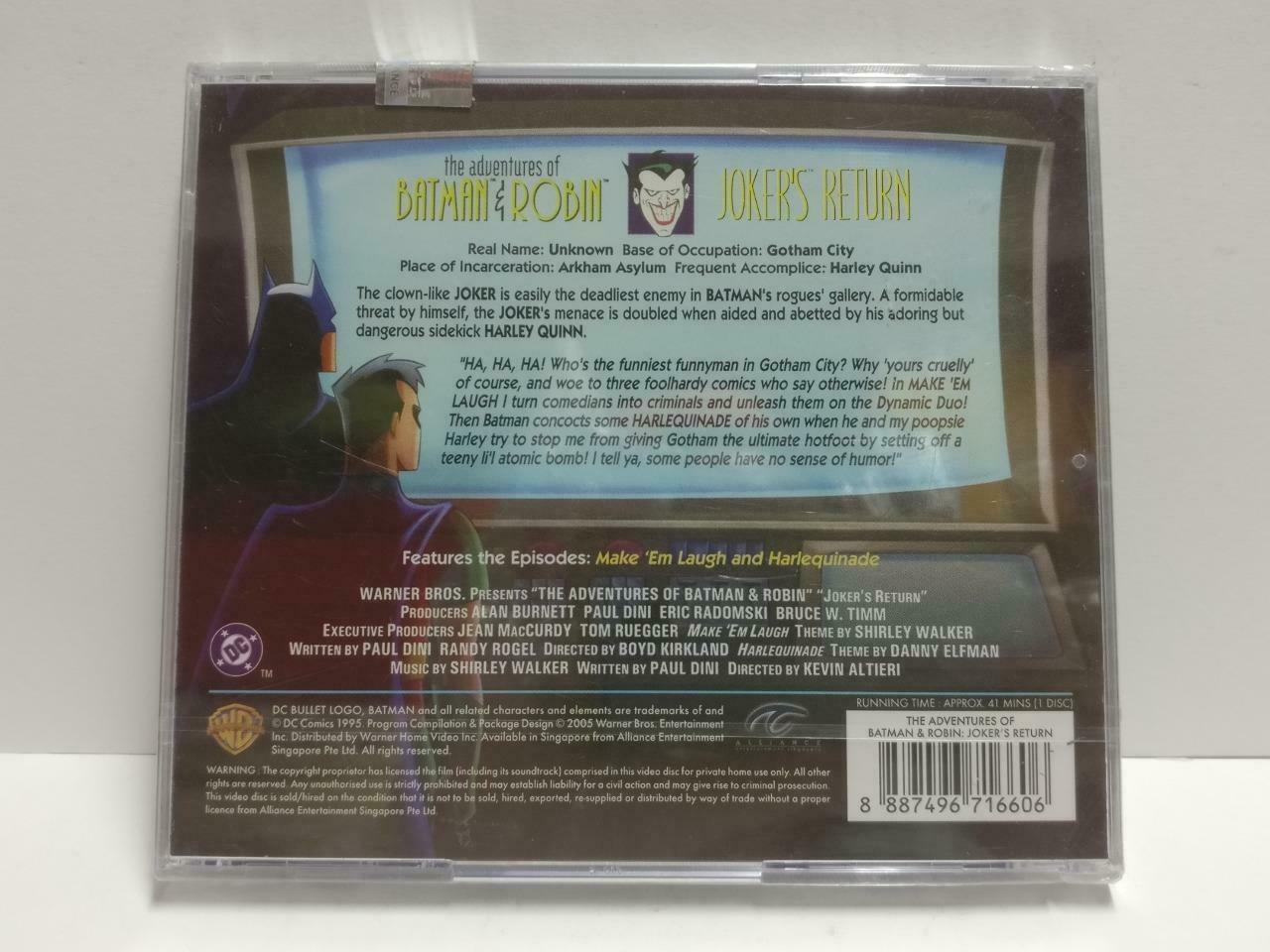 Sealed Cartoon Batman Joker's Return 2005 Singapore English Video CD VCD CD1088