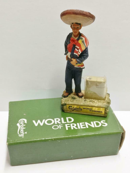 Unused Vintage Carlsberg Mexican Man Costume Lighter Display In Box (A2156) *2
