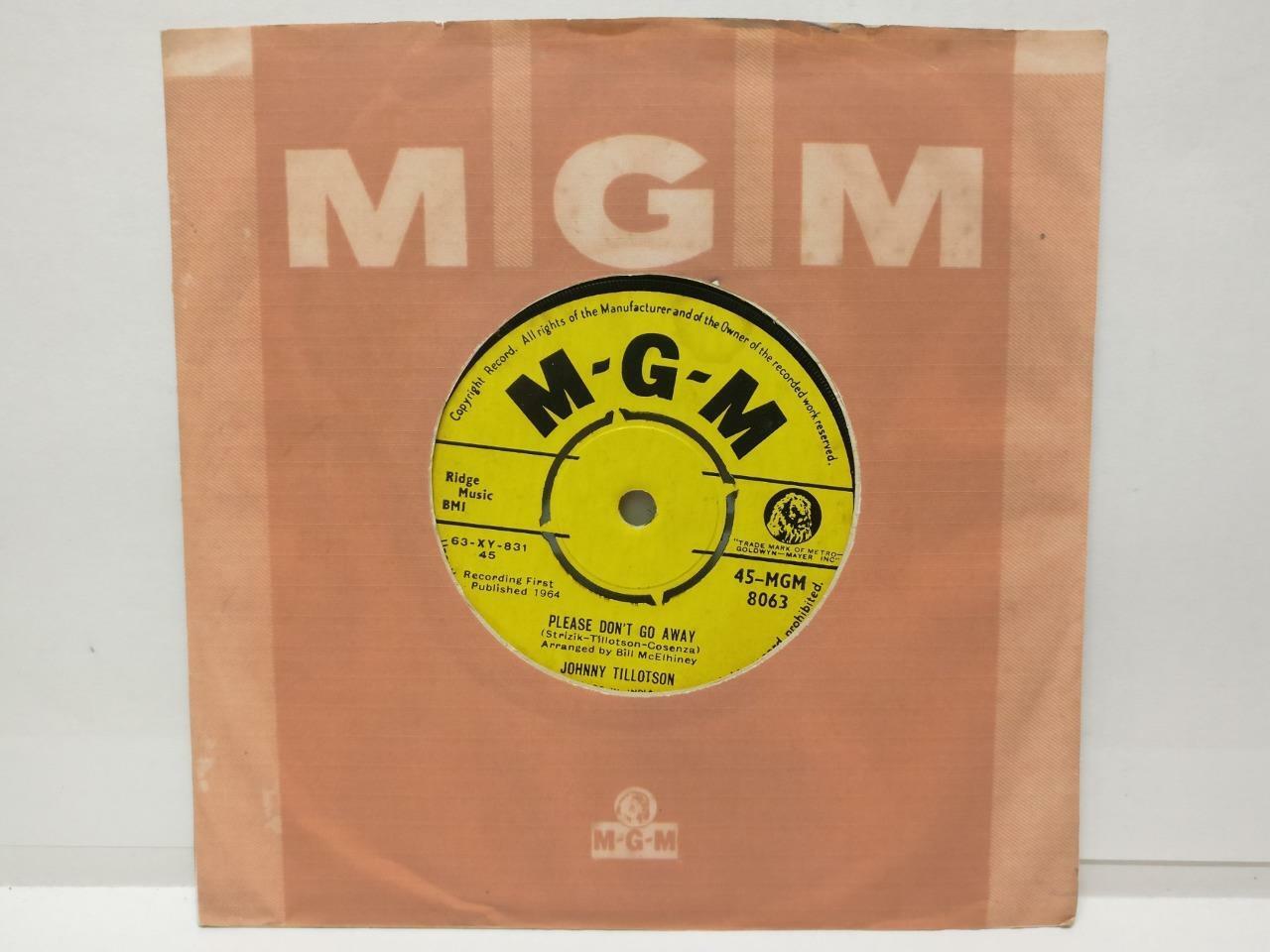 Johnny Tillotson Please Don't Go Away 1964 Rare MGM India 7" EP (EP005)