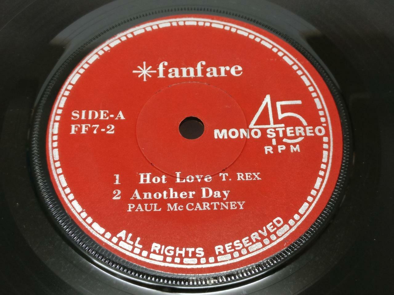 Rare Marc Bolan Trex T.Rex Unique Fanfare Cover & Label Singapore 7" EP EP045