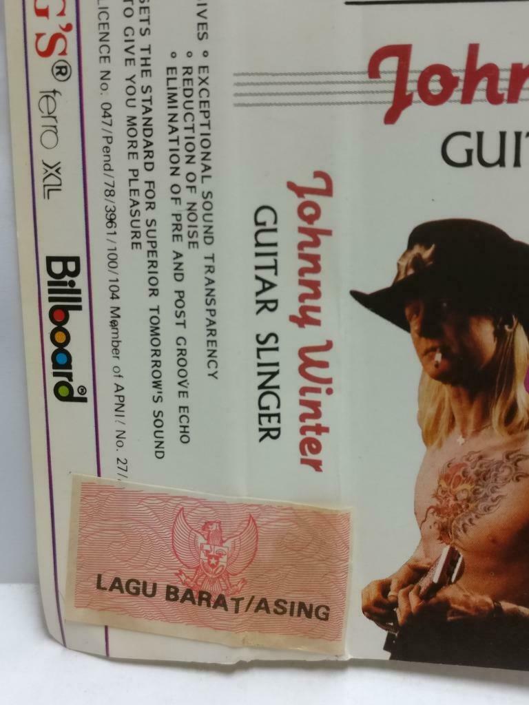 Johnny Winter Guitar Slinger 1984 Rare Indonesia English Cassette CT492