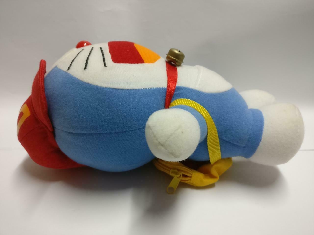 Doraemon With Backpack Red Hat Cap 9" Plush Soft Toy F/S (PTY009)