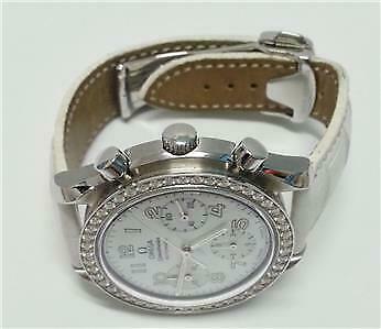 Authentic Omega Speedmaster Chronograph Automatic Watch Diamonds Bezel MOP