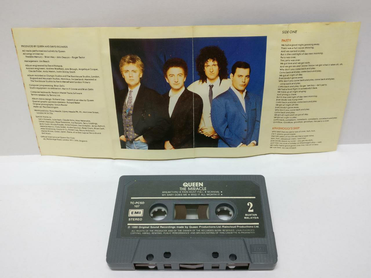 Queen The Miracle 1989 Rare Malaysia Cassette (CT200)