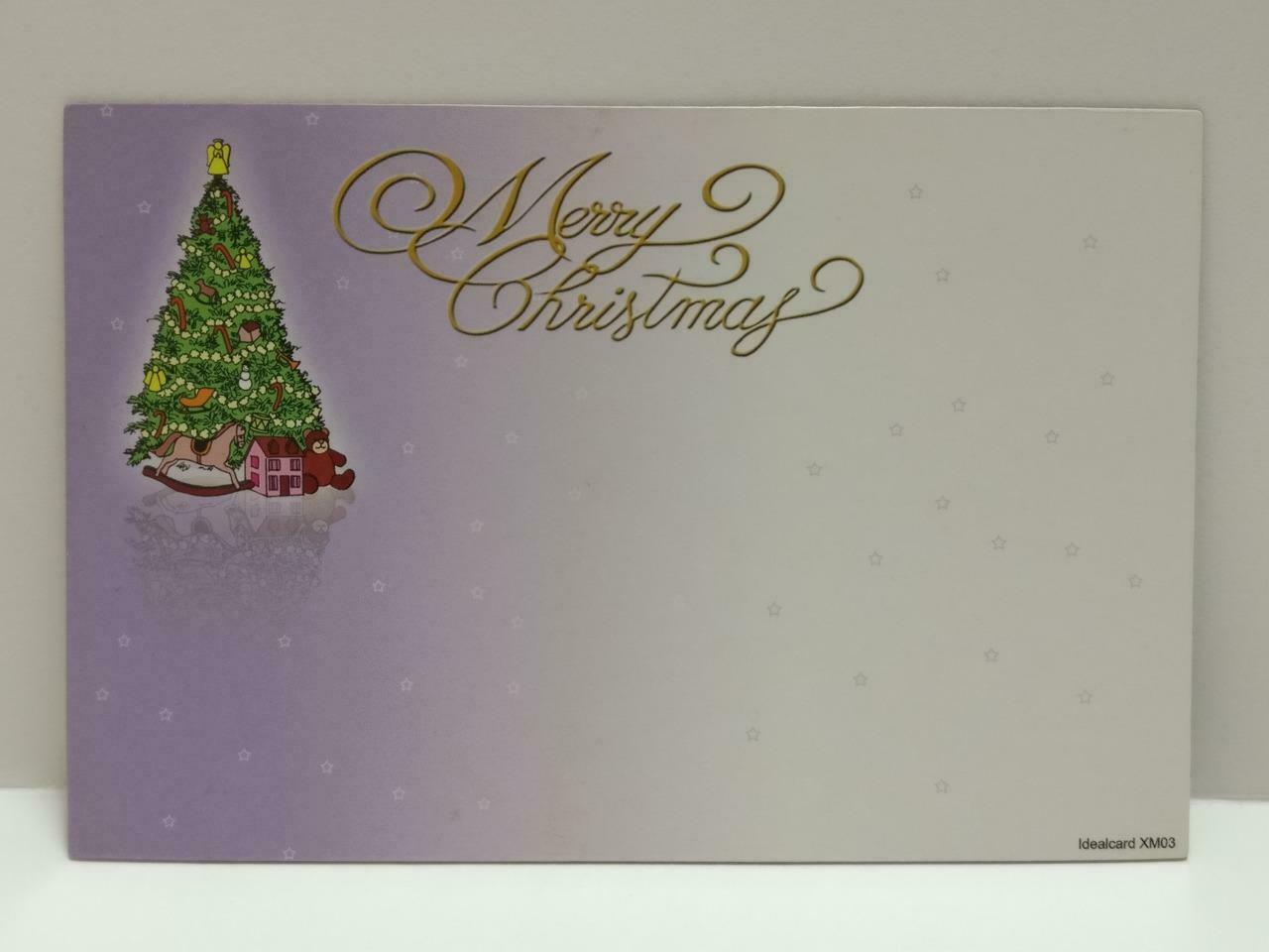 LUCKYPIGEON888 Christmas Santa Sleigh X'mas Tree 3D Lenticular Postcard (E0433a)