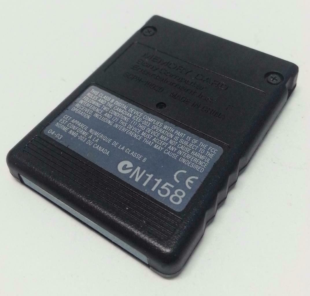 Vintage Sony PlayStation 2 8MB Black Memory Card MagicGate SCPH-10020 F/S (B201)