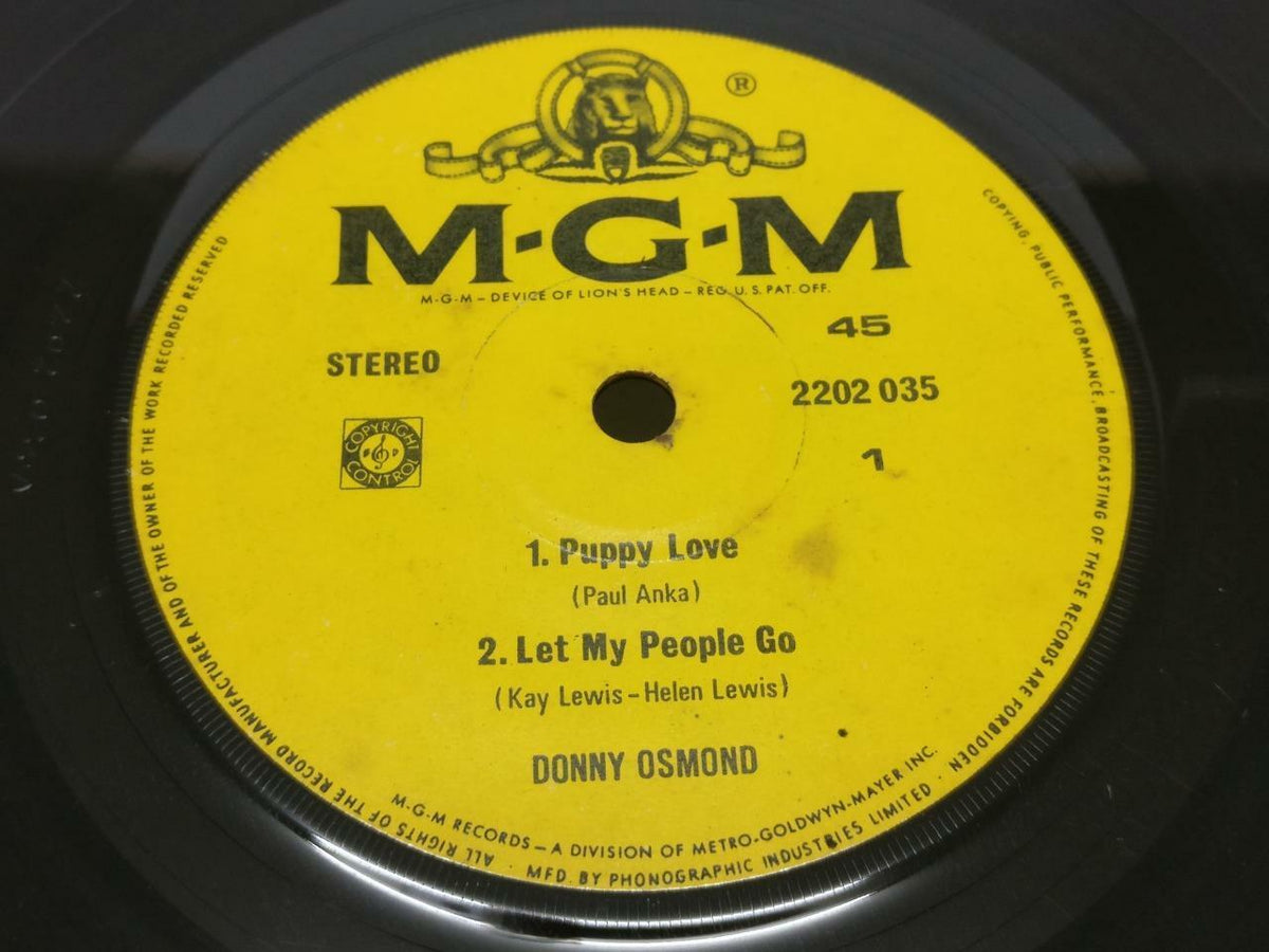 Donny Osmond Puppy Love Too Young Love Me MGM 7" EP (EP050)