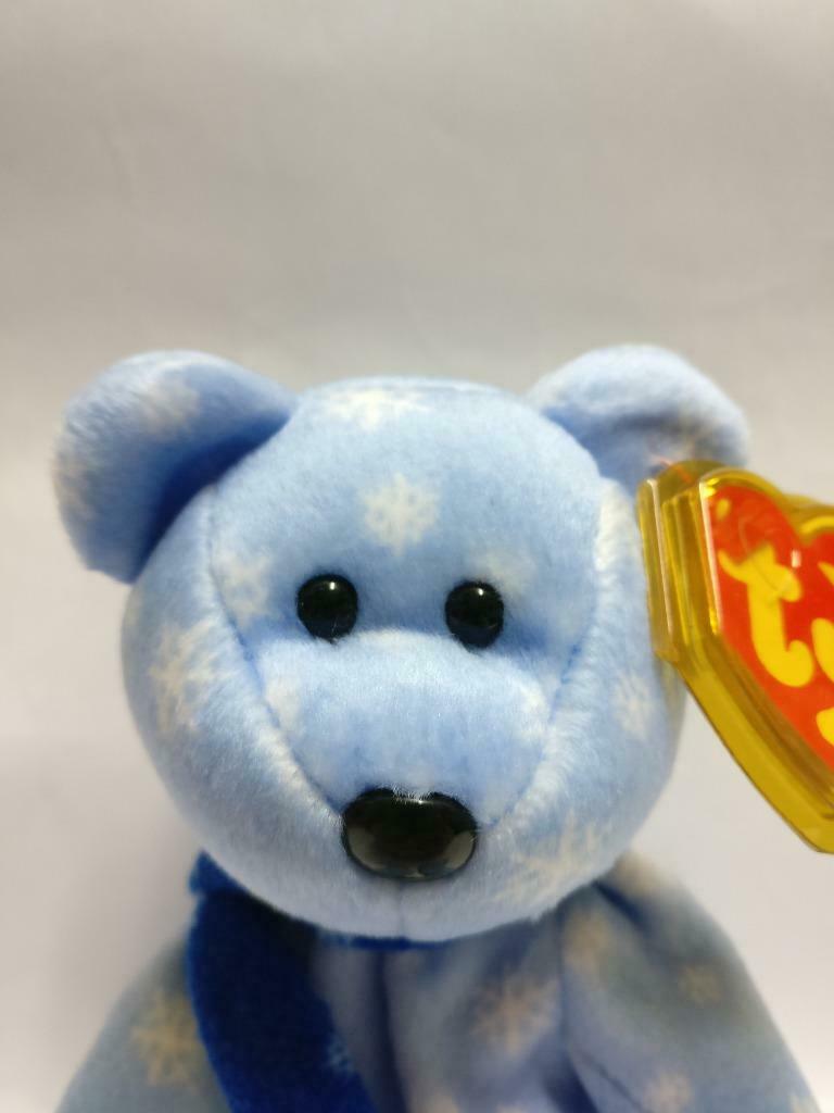 Vintage Ty Beanie Babies Bear Snowflake Scarf 1999 Plush Soft Toy F/S (PTY115)