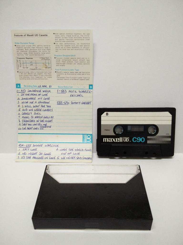 Used  Blank Tapes! Maxell UD C90 Ultra-Dynamic Japan Cassette Tape x 01 (CT040)