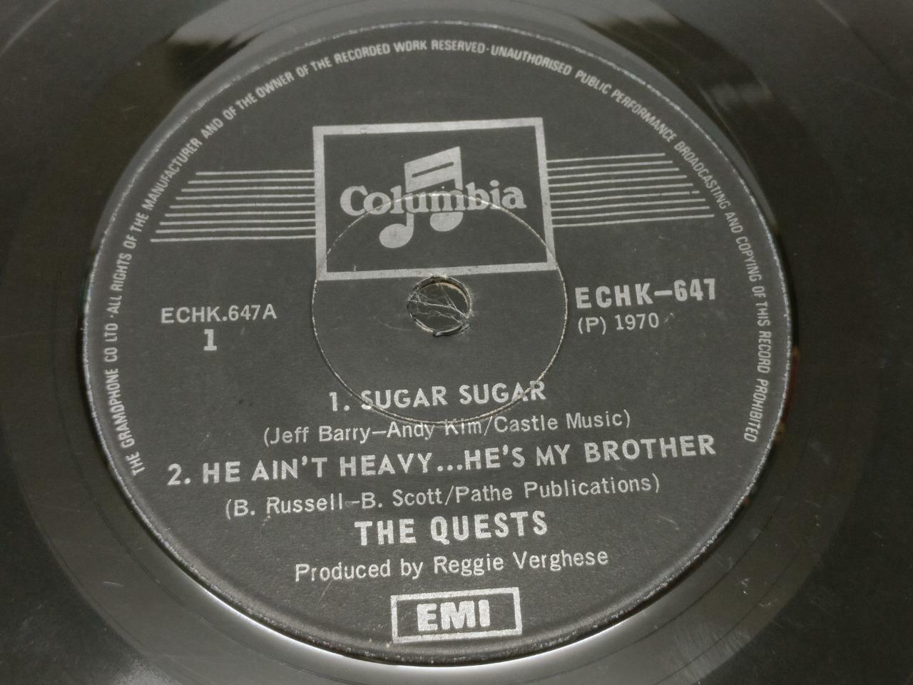 Rare Singapore The Quests Band Sugar Sugar Jeff Holiday Barry Ribb 7" EP (EP202)