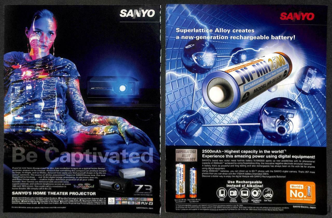 Vintage SANYO Dual Camera Projector Magazine Advertisement Print Ad x 8 (P894)