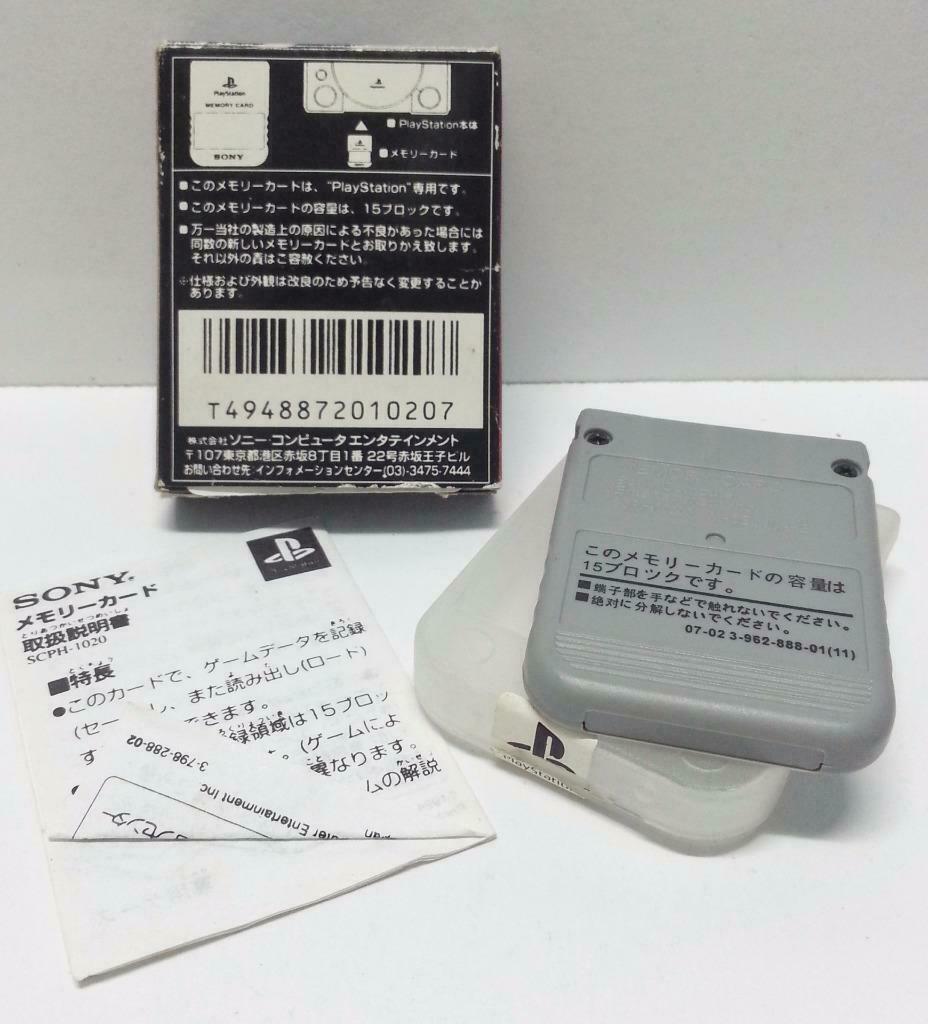 Vintage Sony PlayStation Memory Card With Box Japan SCPH-10200 F/S (B202)