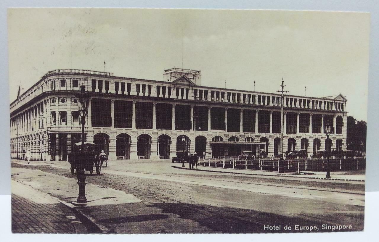 Singapore Hotel De Europe Vintage Singapore Postcard Reprint (AC122)