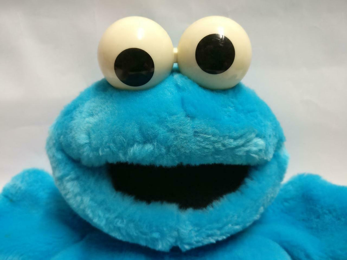 Sesame Street Cookie Monster Hand Puppet 10" 1996 Plush Soft Toy F/S (PTY120)
