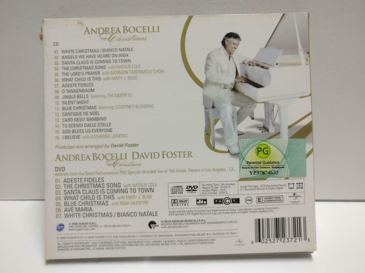 Andrea Bocelli My Christmas 2009 Singapore English CD + DVD CD1119 D