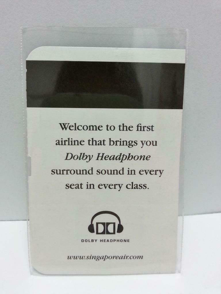 Vintage Singapore Airlines SIA Raffles Class PPS Club Ticket Stub Paper (AC277)