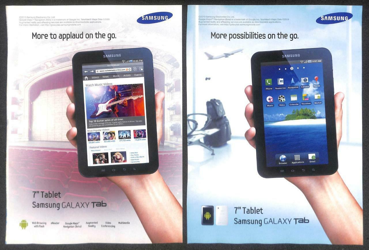Vintage Samsung Phone TV Tablet Magazine Advertisement Print Ad x 7 (P892)