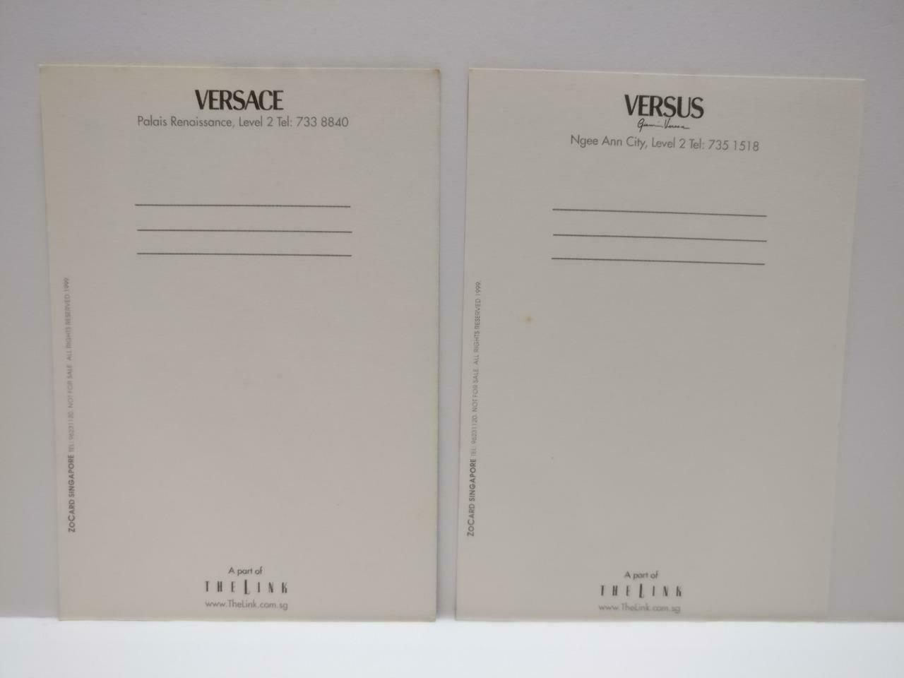 LUCKYPIGEON888 Gianna Versace Versus Sexy Singapore Ad Postcard Lot Of 2 (E0483)