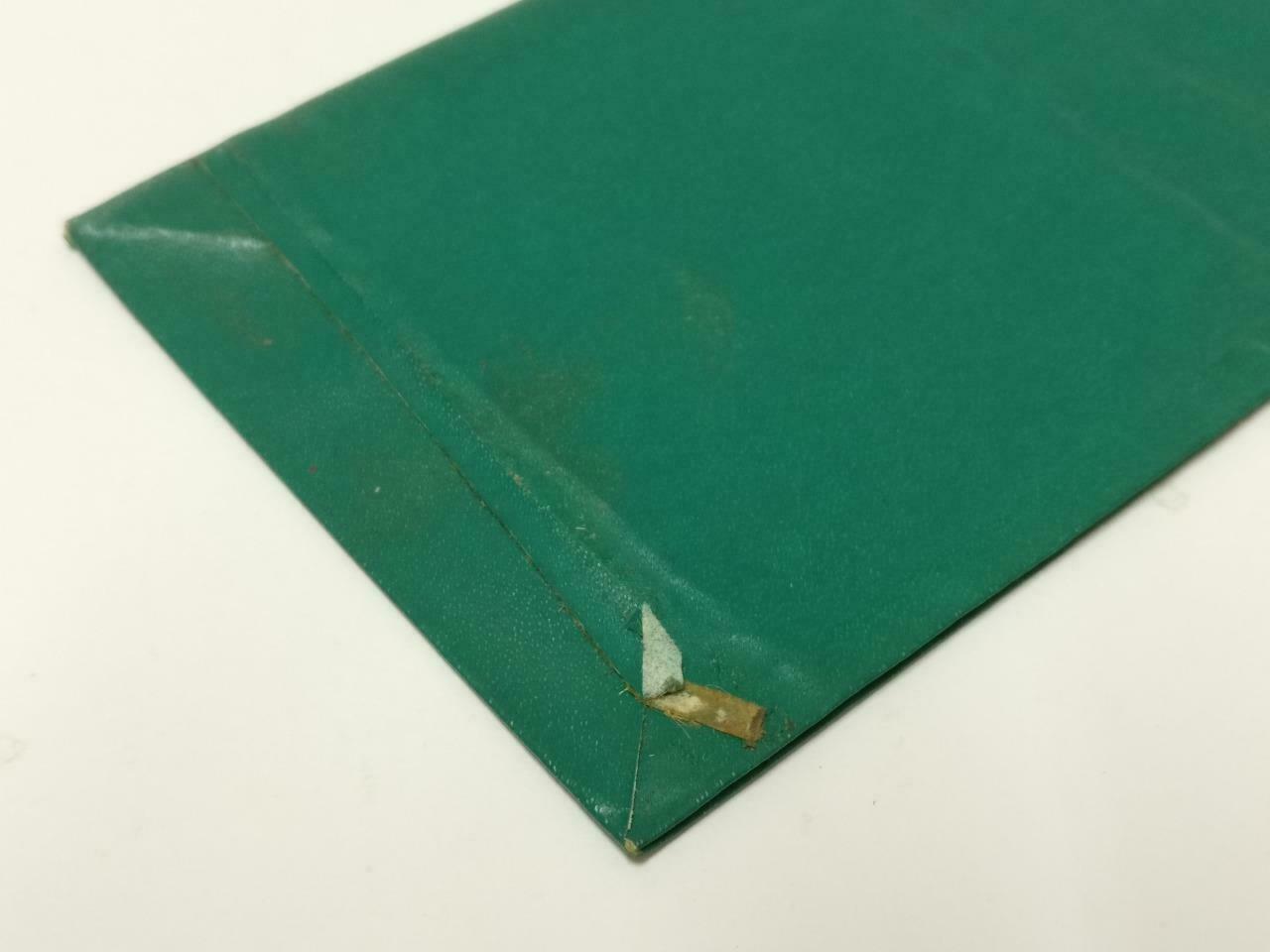 Vintage Singapore Rolex Green Colour Envelope Money Packet F/S (A2431)
