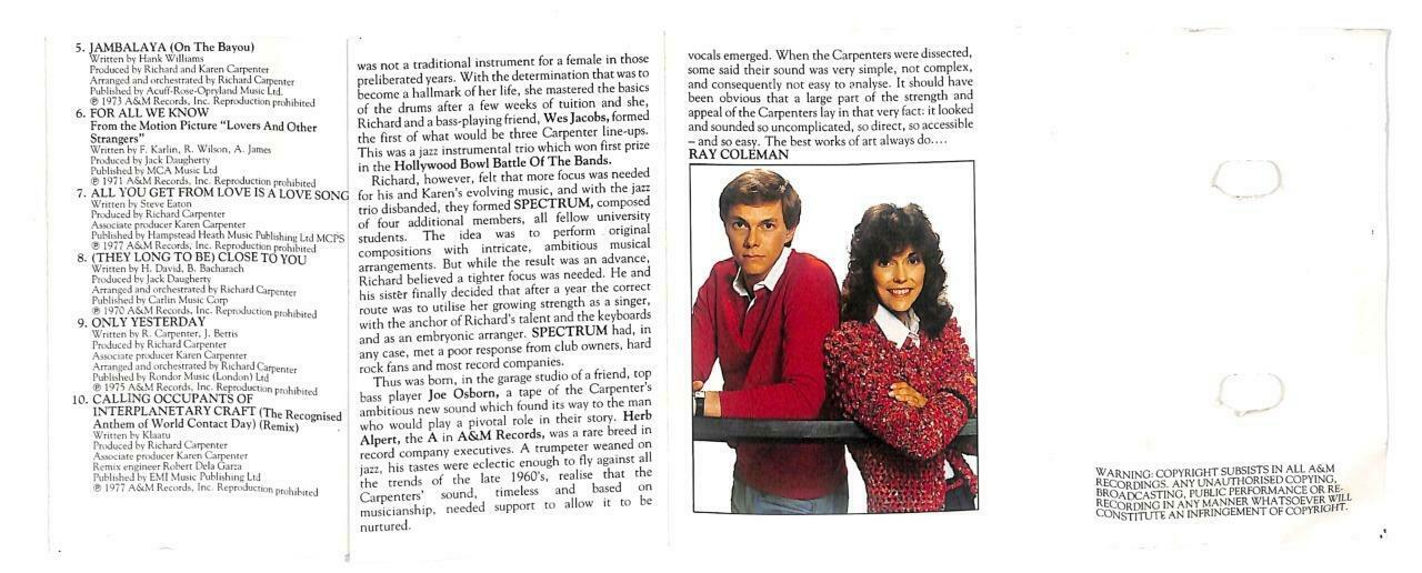 Rare Carpenters Close To You Superstar 1990 Singapore English Cassette CT885