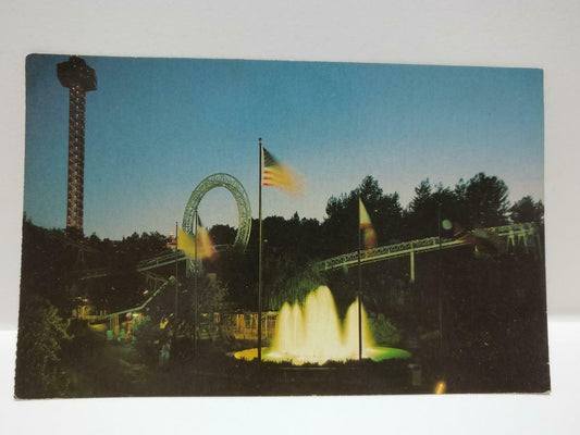 Vintage Six Flags Magic Mountain Rollercoaster Ride Color USA Postcard (P627)