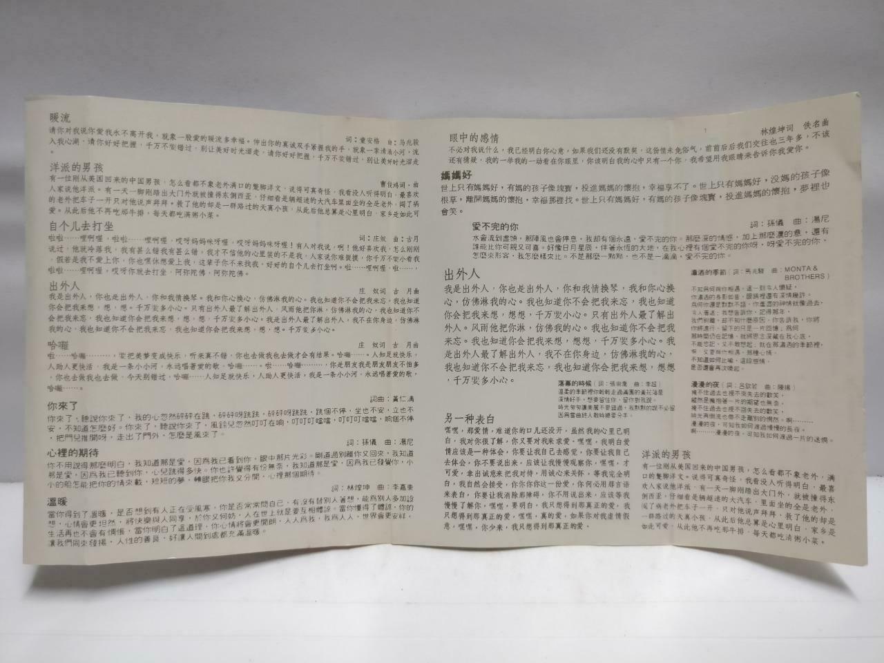 Taiwan Feng Fei Fei 凤飞飞 鳳飛飛 磁带 卡带 暖流 洋派的男孩 1983 Hong Kong Chinese Cassette CT624