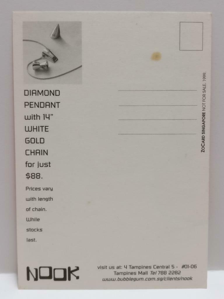 LUCKYPIGEON888 Nook Jewellery Sexy Lady Lips Art Singapore Postcard Ad (E0208)