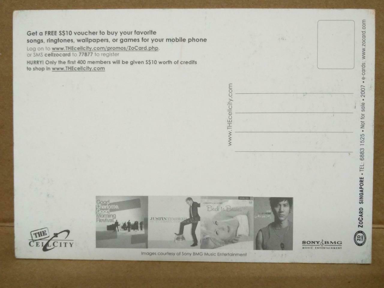 LUCKYPIGEON The Cell City Phone Promotion ZoCard Singapore Postcard (C2068)