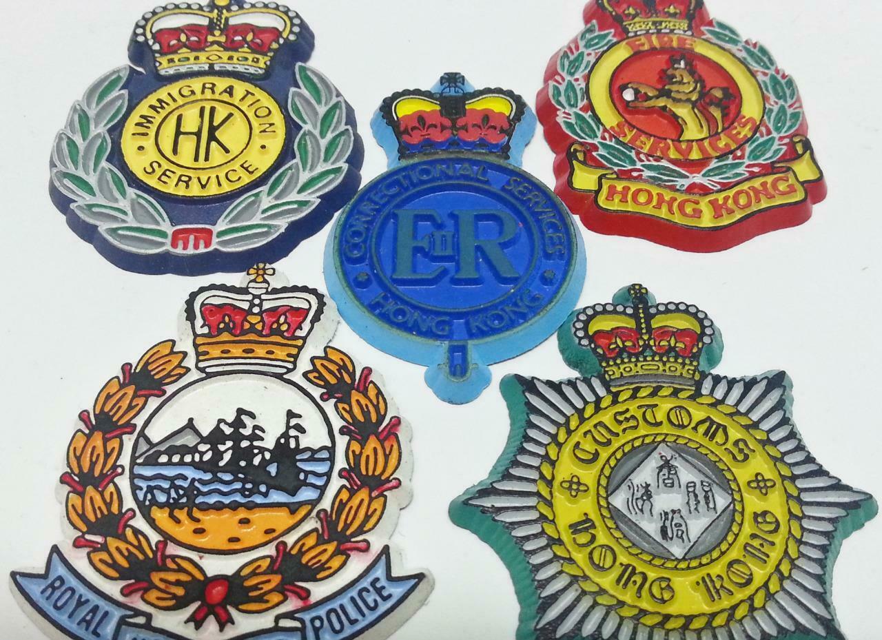 Hong Kong 1997 Customs Immigration Fire Fridge Magnets x5 Souvenir F/S (B112)