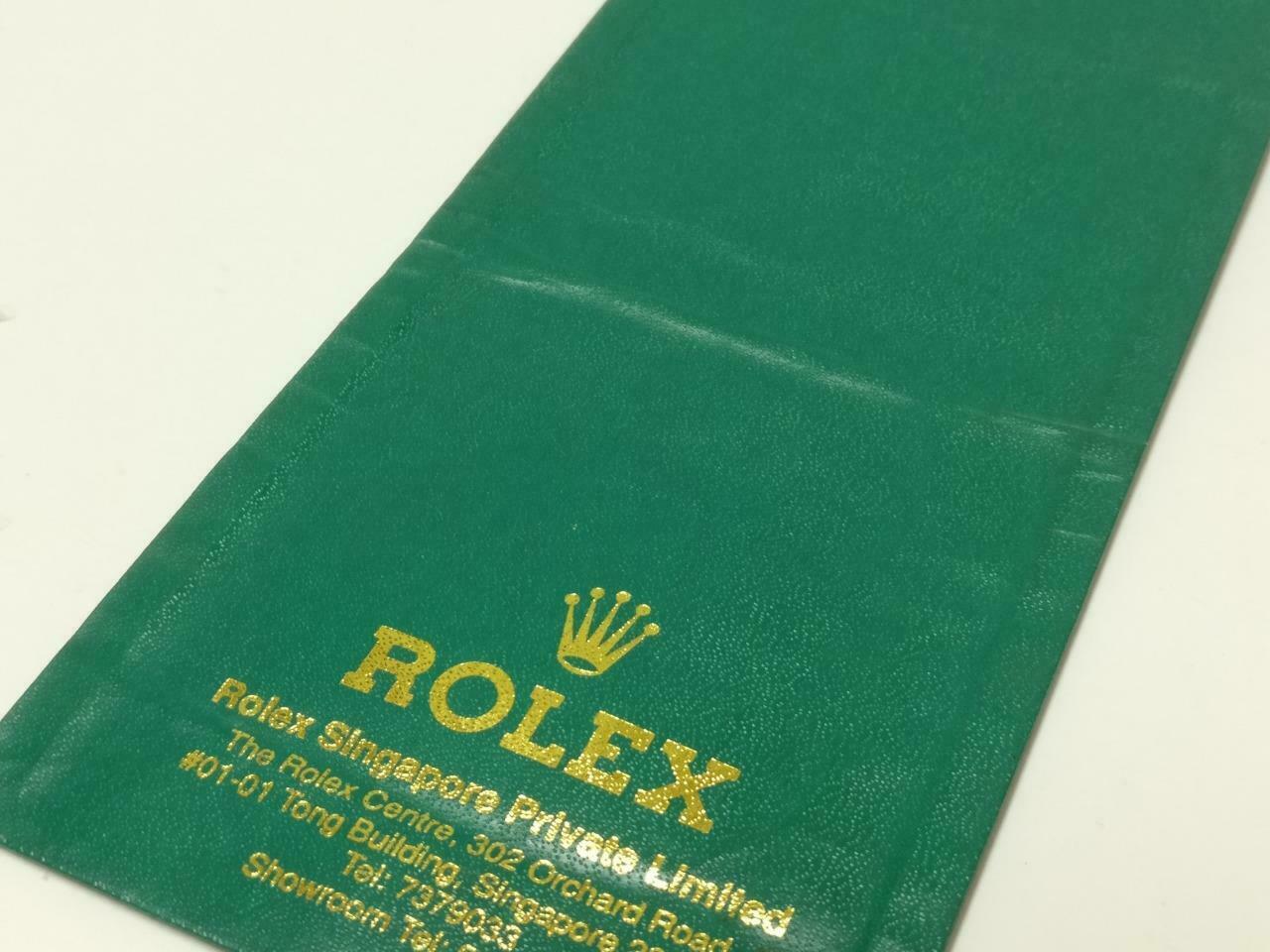 Vintage Singapore Rolex Green Colour Envelope Money Packet F/S (A2431)