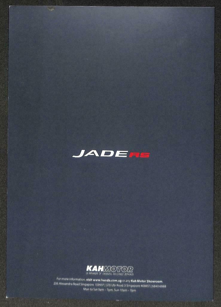 Honda Jade RS Singapore Car Catalogue M030