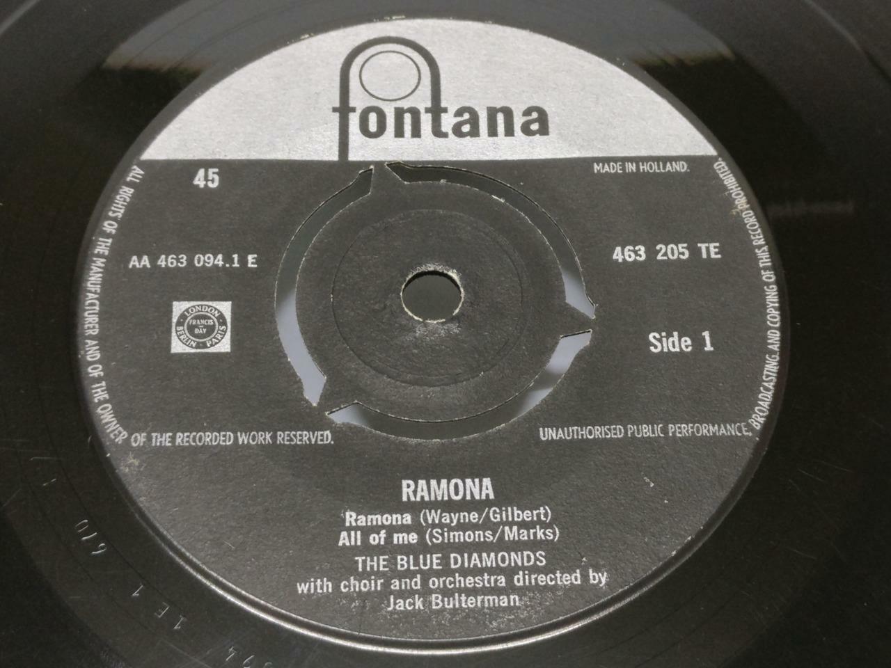 Rare Singapore The Blue Diamonds Band Ramona Holland English 7" EP (EP146)